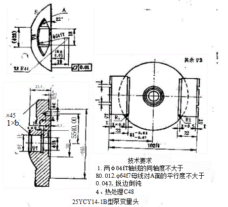 25YCY14-]B型泵变量头的加工工艺过程